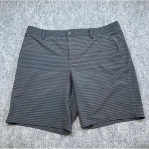 Goodfellow Flex Waist Shorts Mens‎ 42 Black Print Striped Lightweight Outdoors